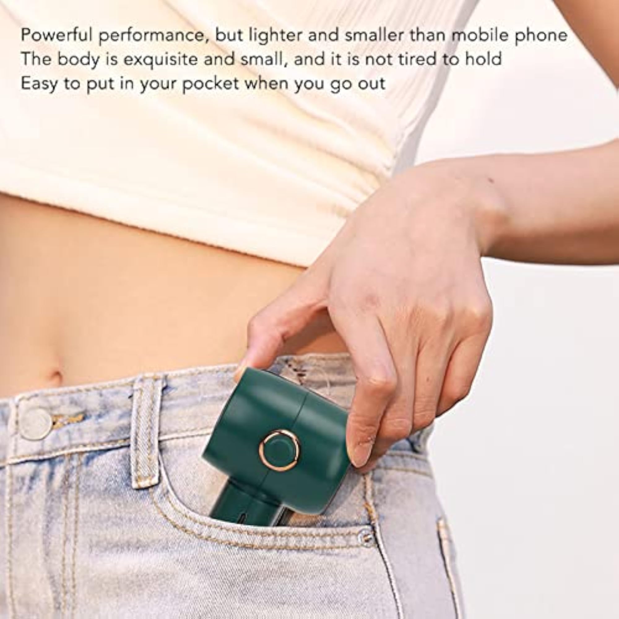 Portable Mini Hand Fan, 5 Adjustable Gears Brushless Mute Intelligent Display